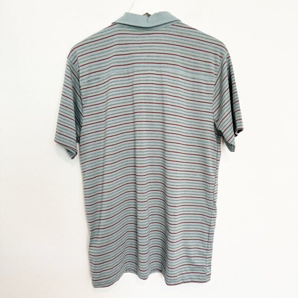 NWT RVCA Cassady Striped Polo Button Short Sleeve Shirt Regular Fit New Medium - Picture 7 of 8